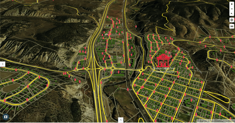 Eagle Country I-70 Corridor with Fire Station and Fire Hydrant Locations