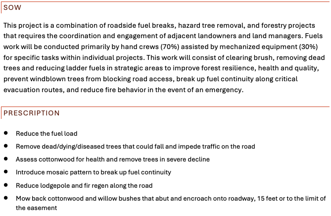 Mitigation Prescription